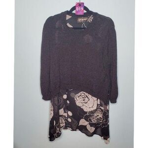 EUC! Neo Noble Boutique Layered Mixed Media Sweater Size XL